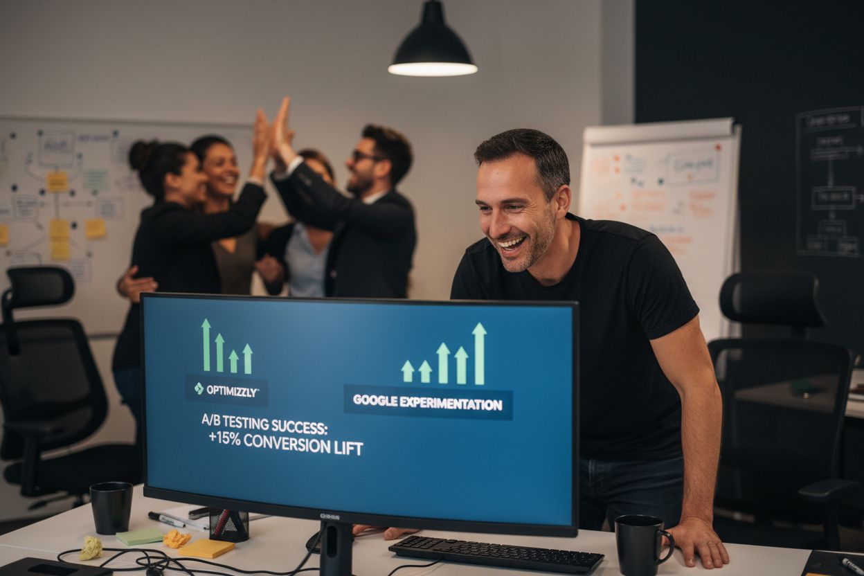 optimizely google ab testing results