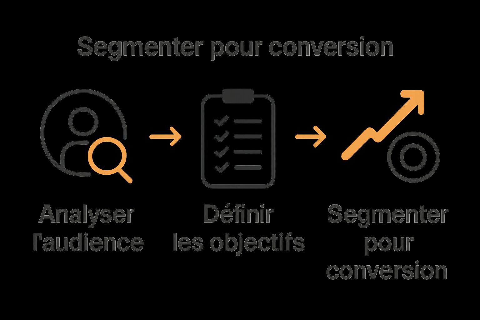 Infographic illustrating audience analysis and segmentation steps