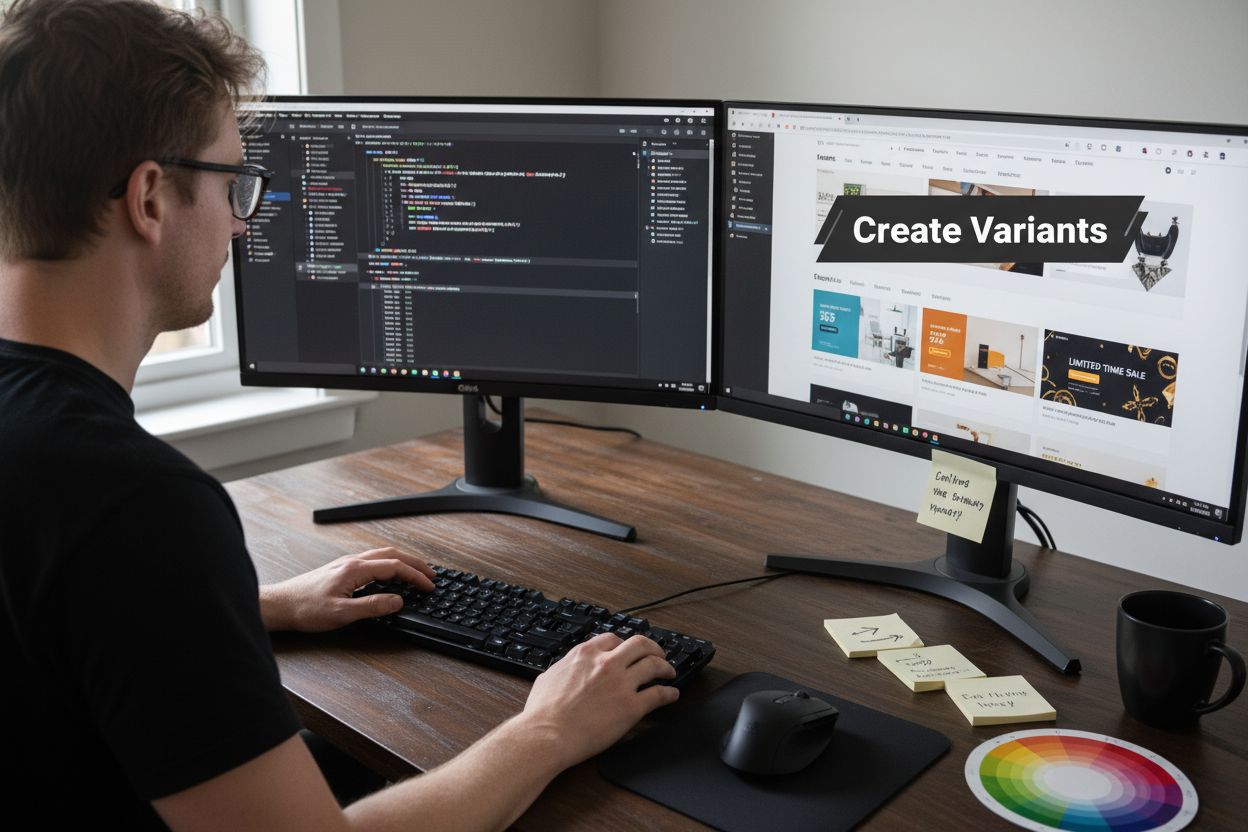 website banner variant creation