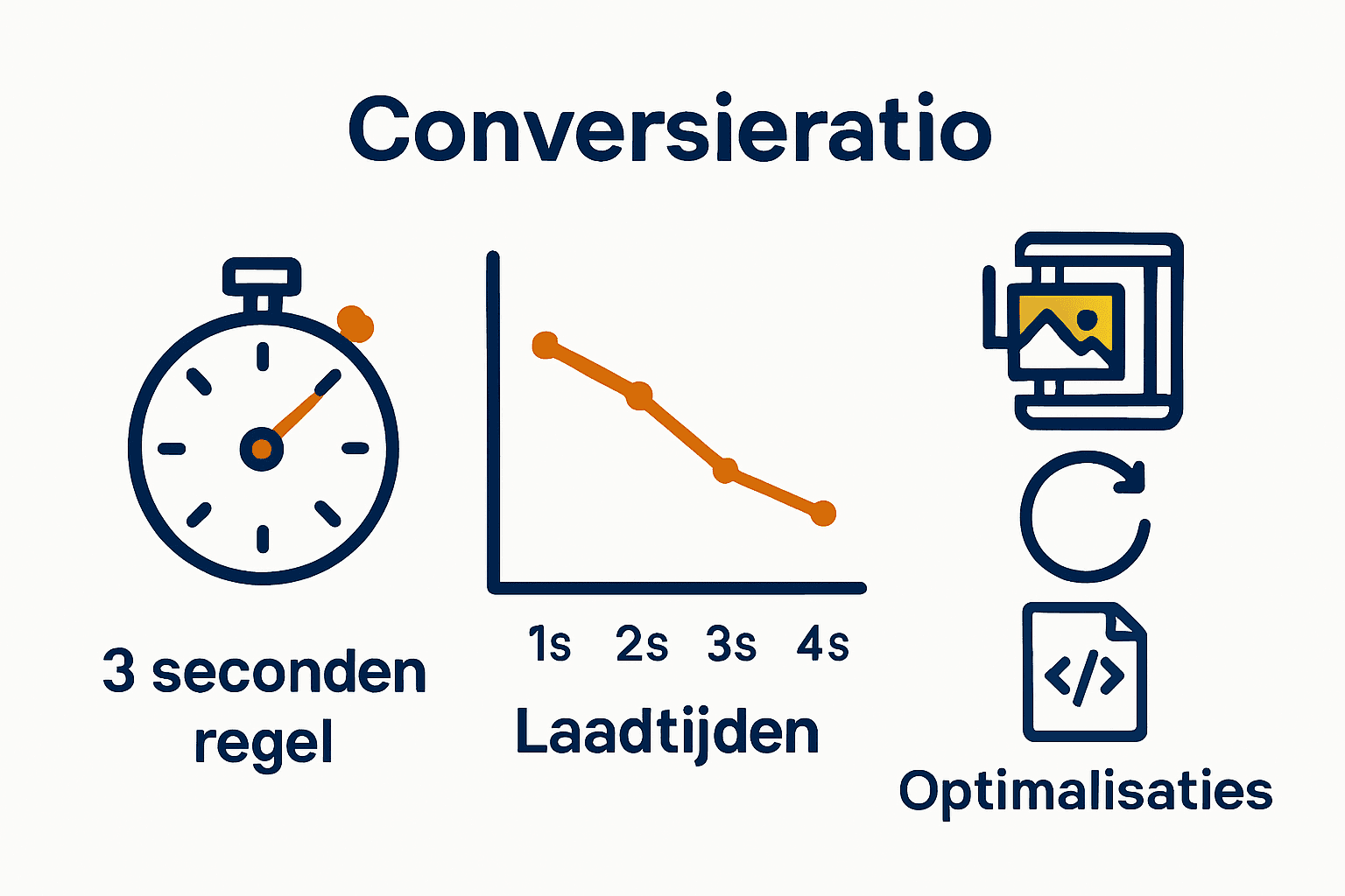 Infographic website laadsnelheid en conversie