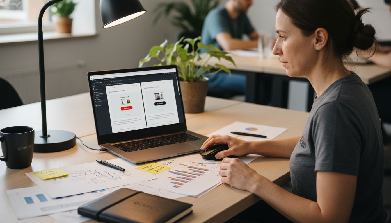 editor visual creando variantes web