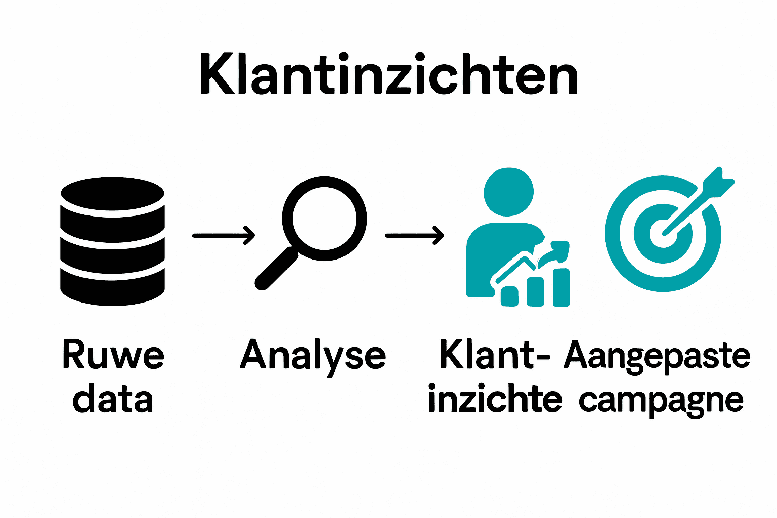 Infographic data naar klantinzicht naar campagne