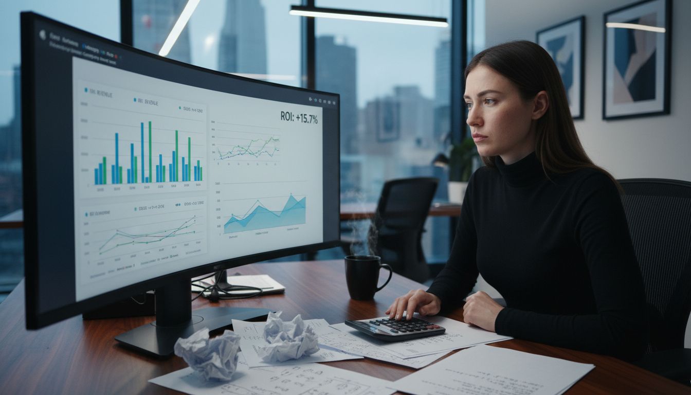 Analista revisando resultados de campaña digital