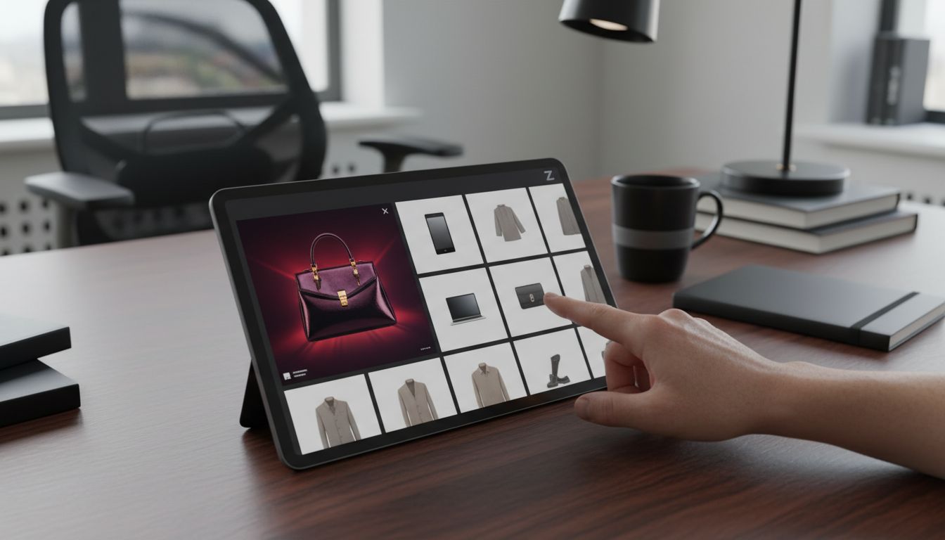Emphasized ecommerce products using size and color