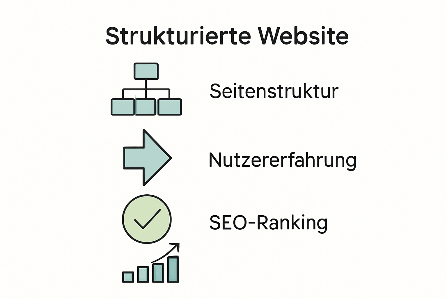 Infografik für Seitenstruktur-Optimierung