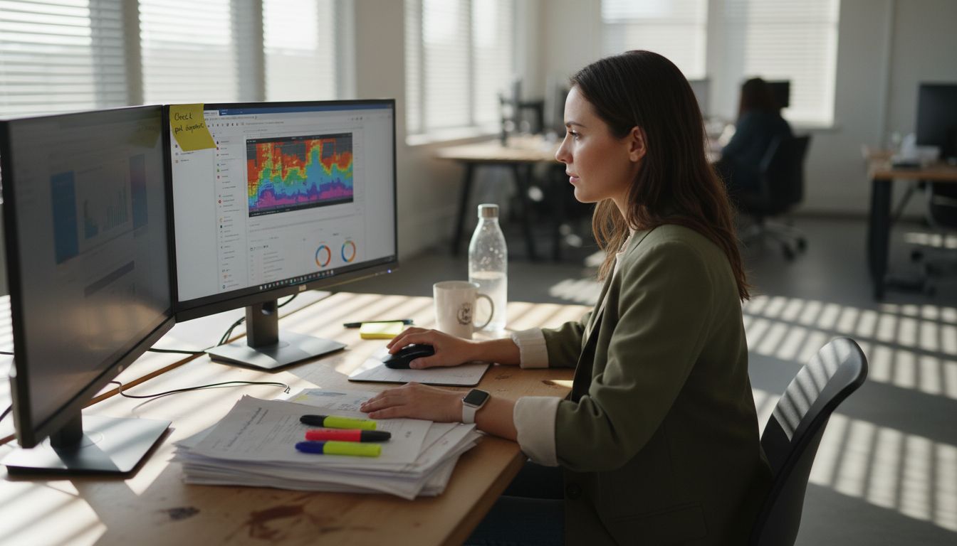 Digital marketer tracks conversions with heatmaps