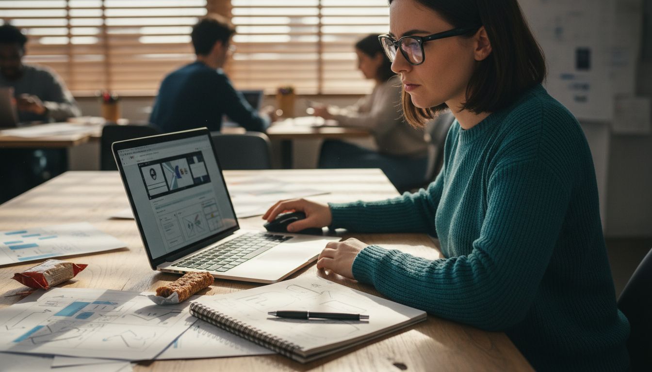 User testing prototype in design studio