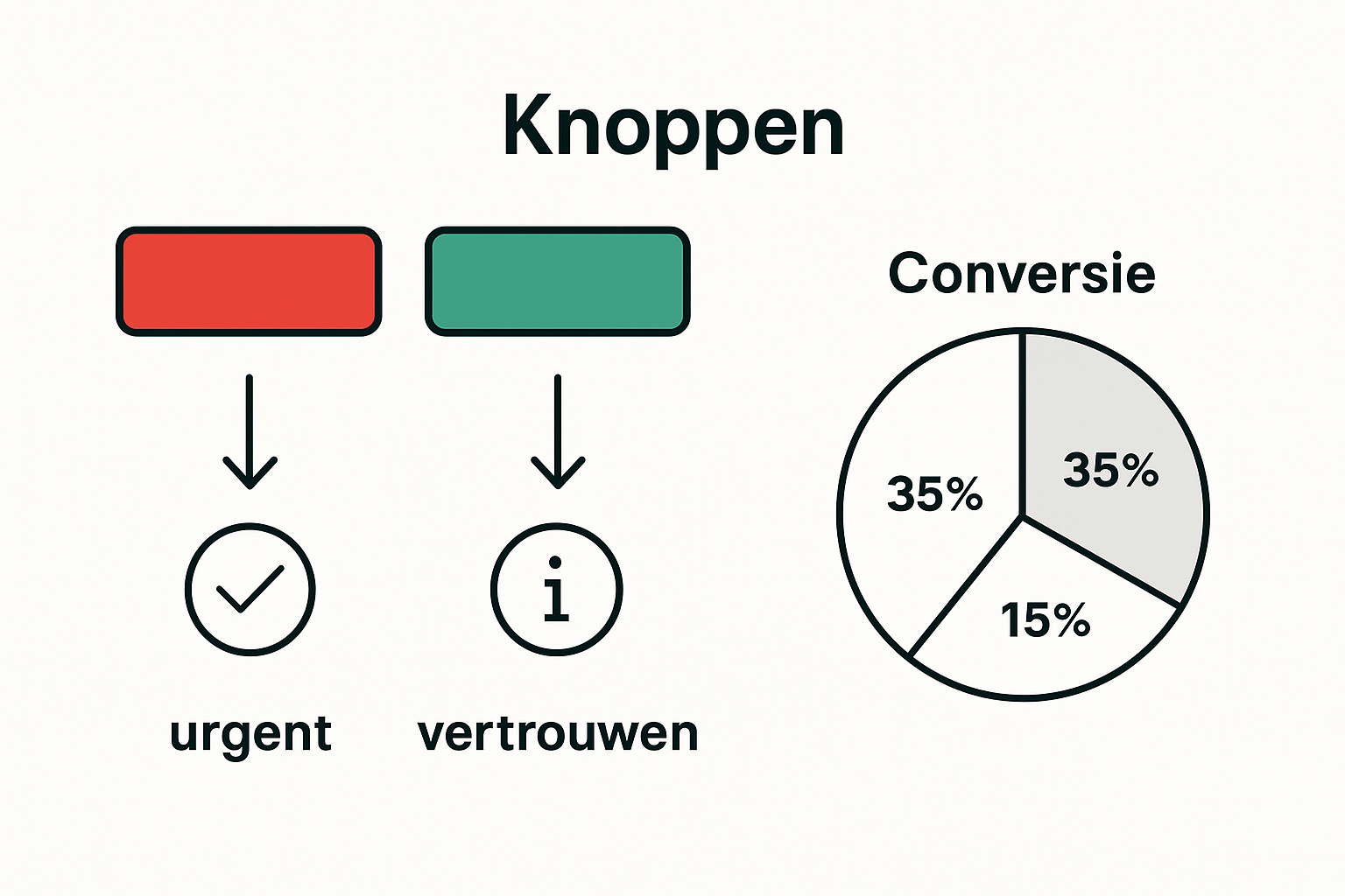 Infographic over kleurgebruik bij conversie