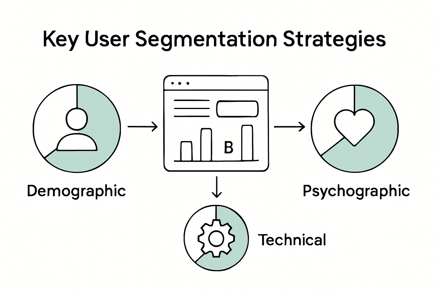 Infographic comparing user segmentation strategies