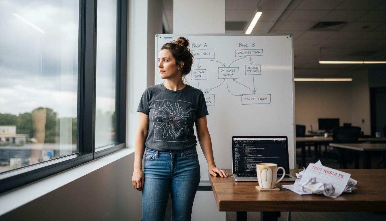 Developer planning split URL test flow