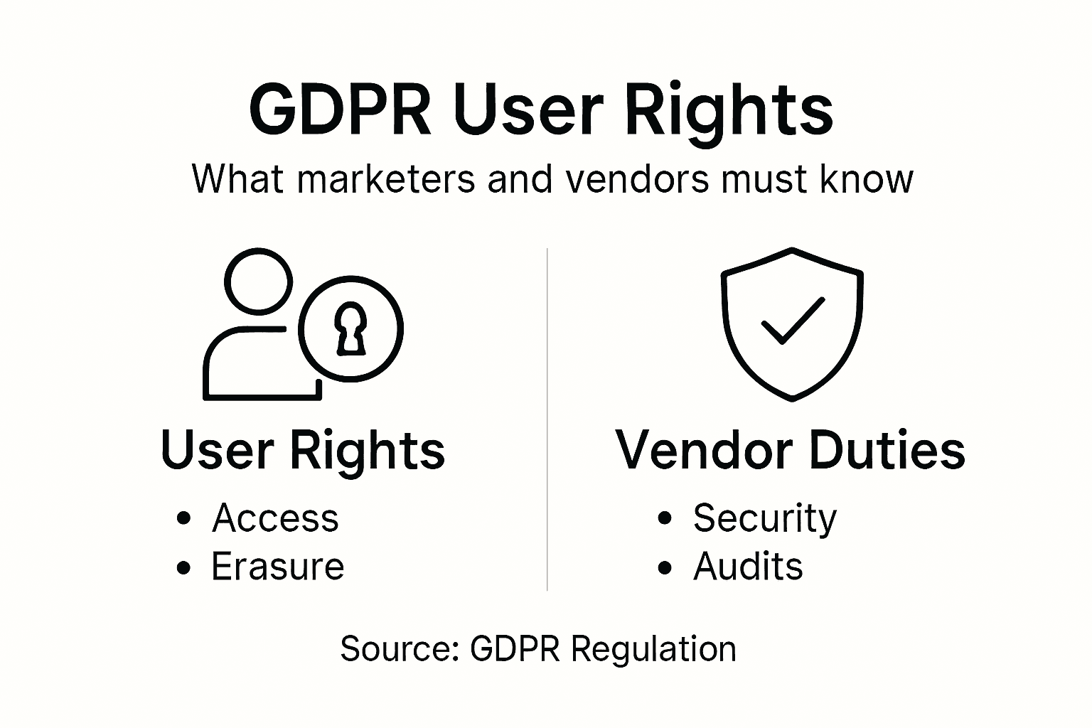 Infographic outlining GDPR rights and duties