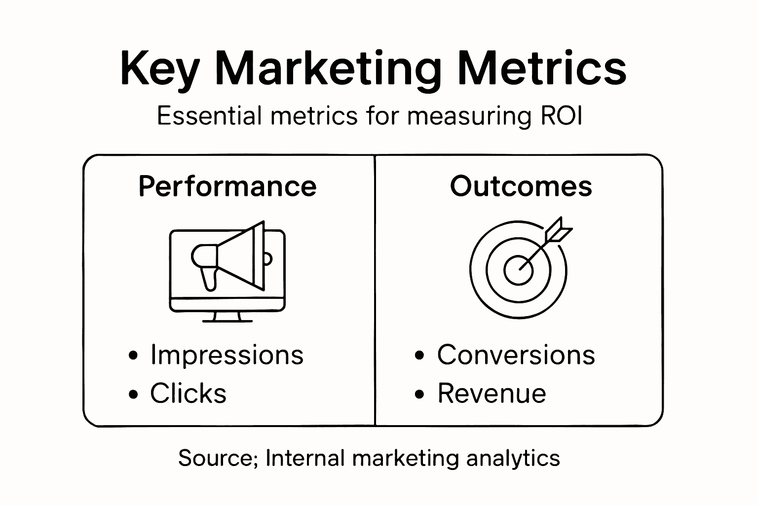 Infographic of key marketing performance metrics