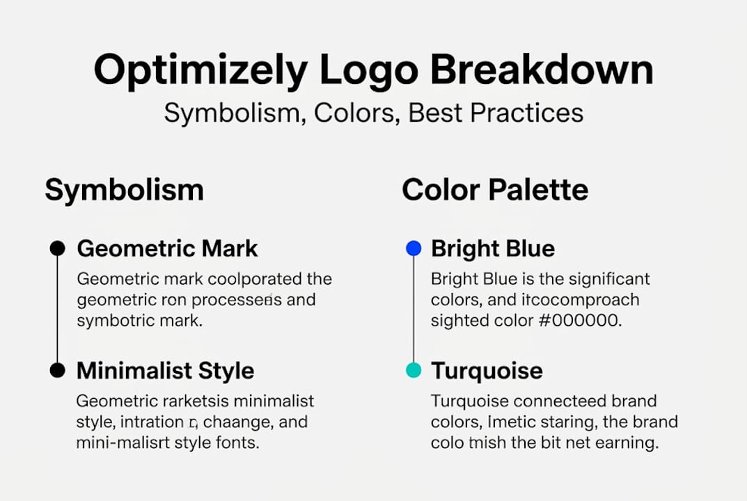 Infographic explaining Optimizely logo and colors