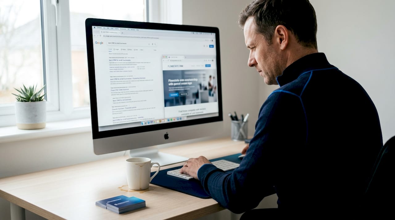 User quickly leaves CRM search result page