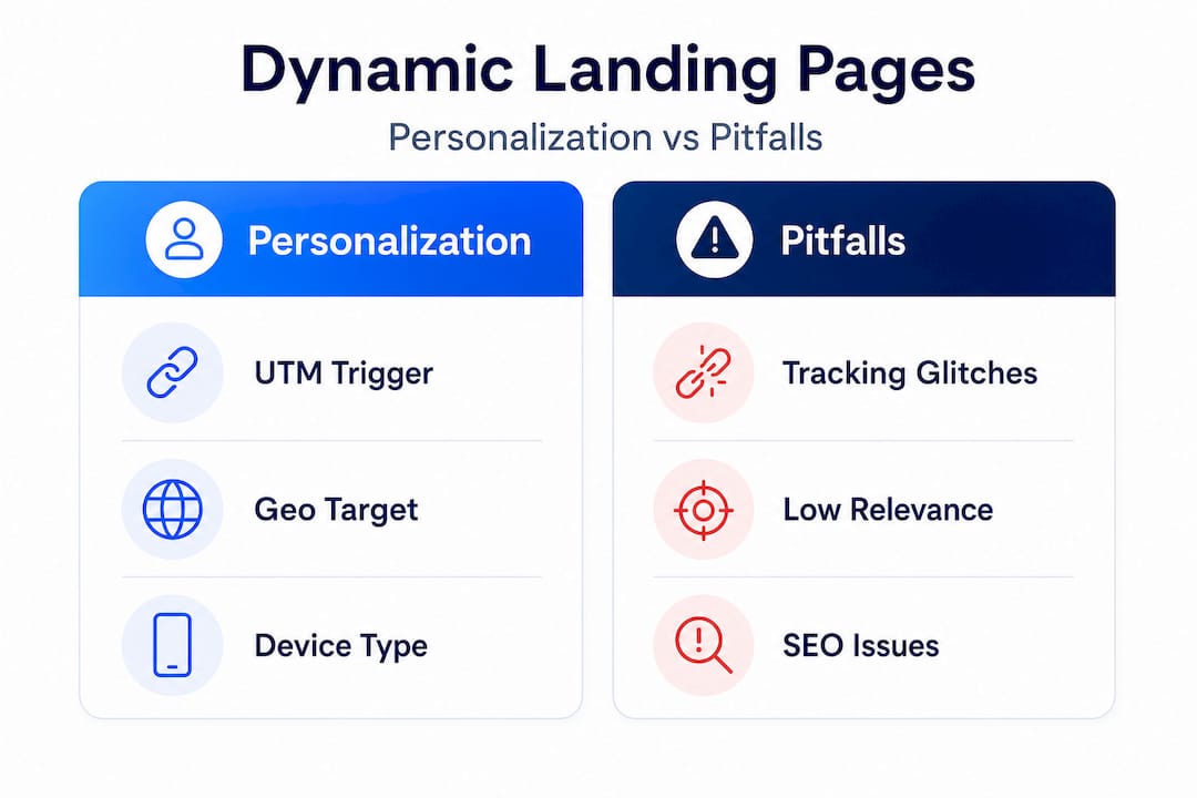 Infographic comparing personalization and pitfalls