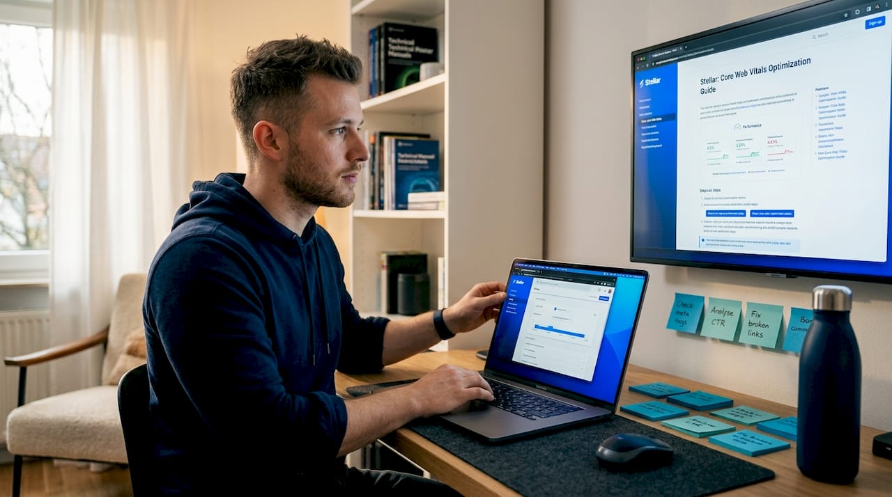 Developer running technical SEO audit setup
