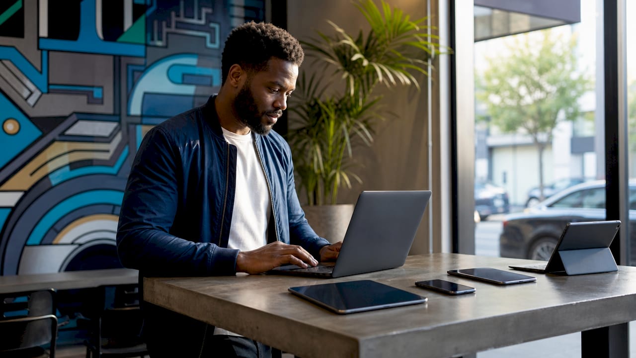 Developer engaging with multiple browsers on devices