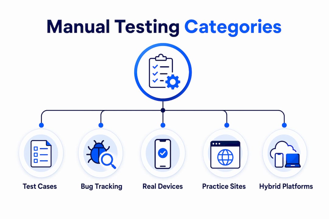 Infographic ranking manual testing website categories