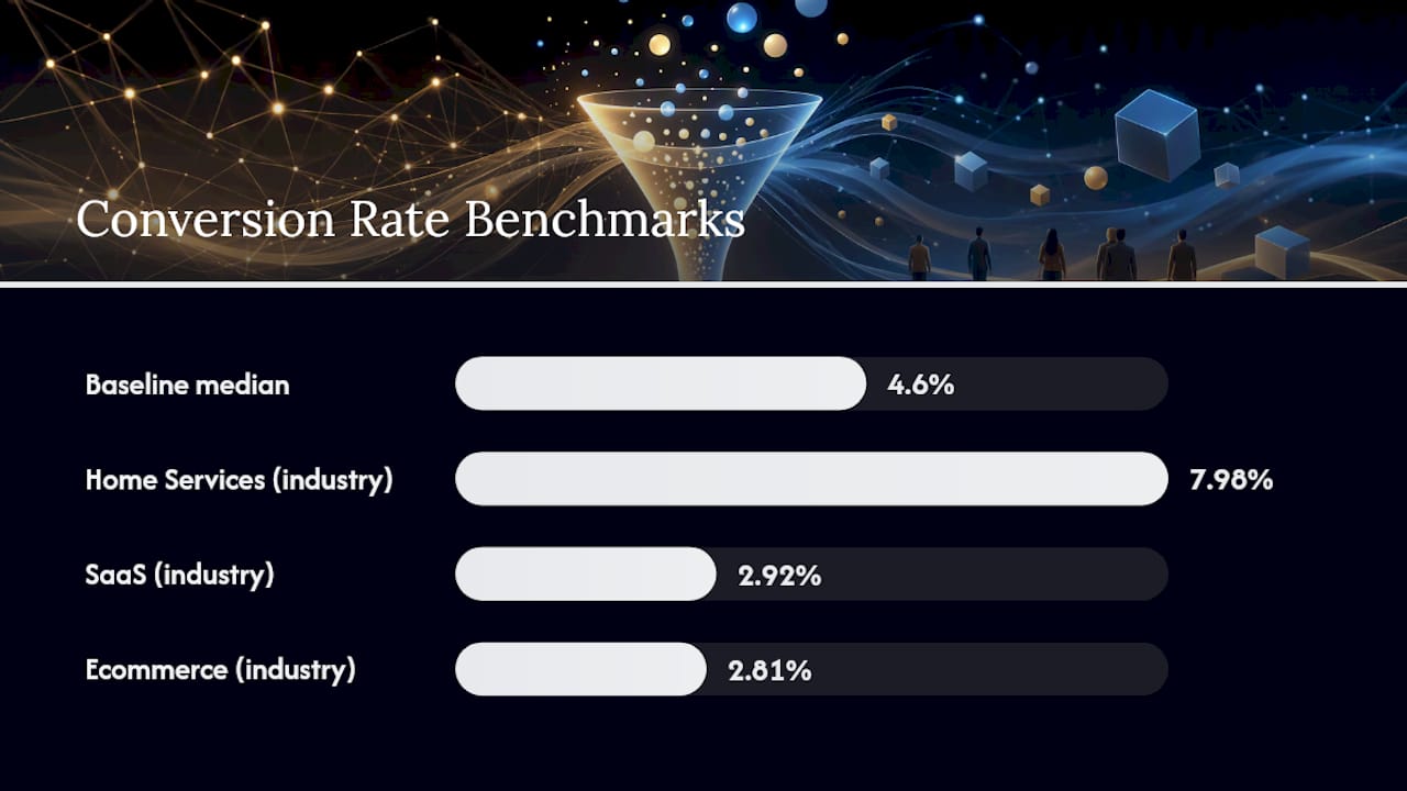 Conversion Rate Benchmarks by Channel and Industry — overview diagram