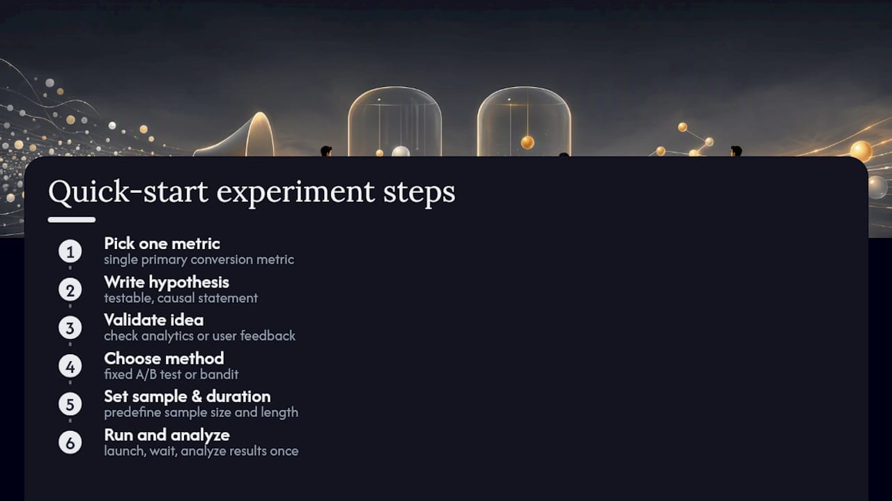 Your Quick-Start Checklist for Running a First Experiment — overview diagram