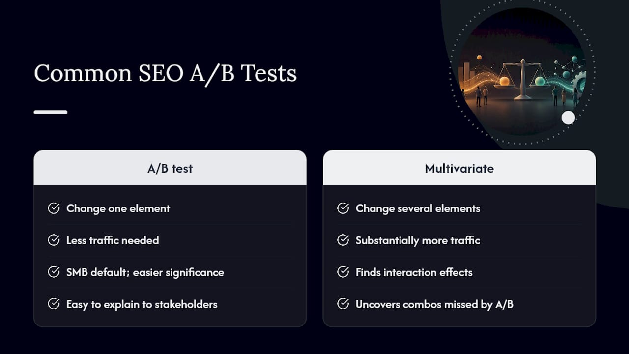 What Counts as a Common SEO-Driven A/B Test? — overview diagram