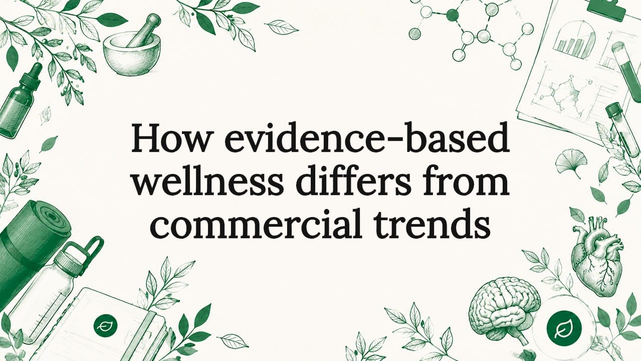 How evidence-based wellness differs from commercial trends