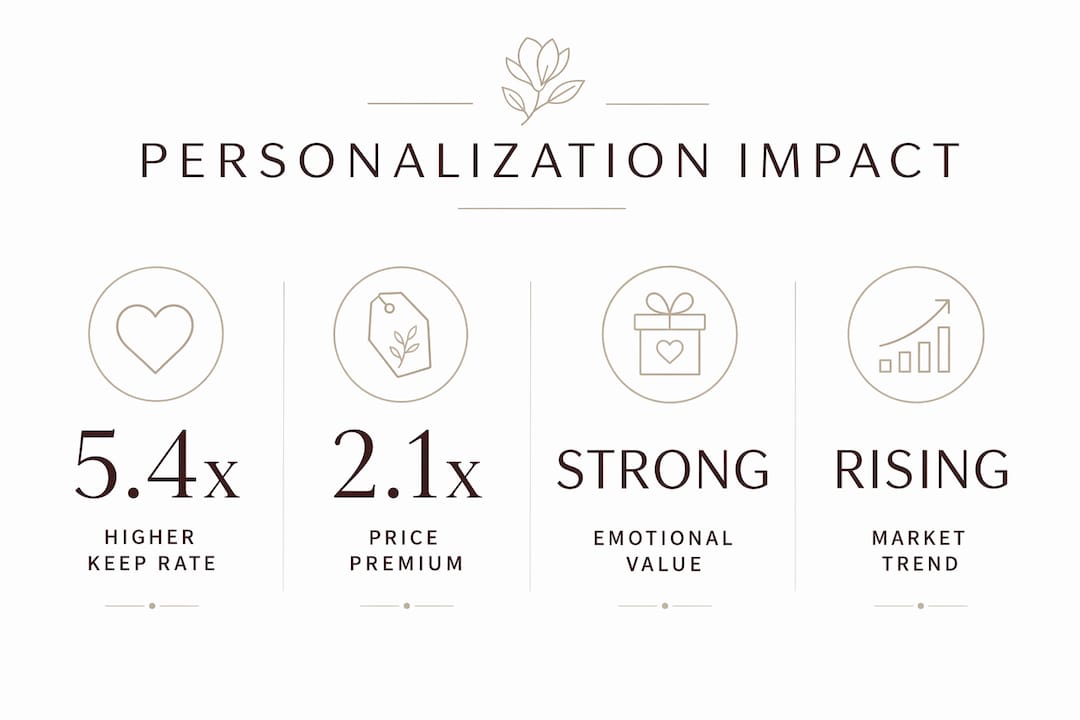 Infographic showing key personalized gift statistics