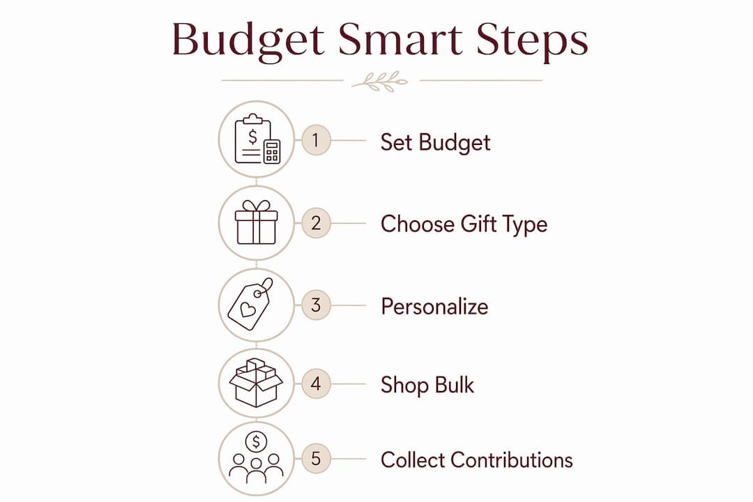 Infographic showing budget smart shopping steps
