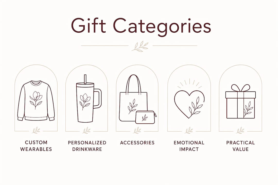 Infographic showing categories and benefits of personalized fan gifts