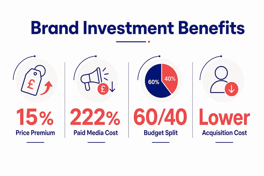 Infographic of key brand investment financial statistics