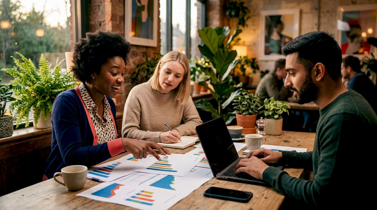 The role of creative renewal in brand equity 2 • MB Brand Communications Marketing team discussing brand equity data