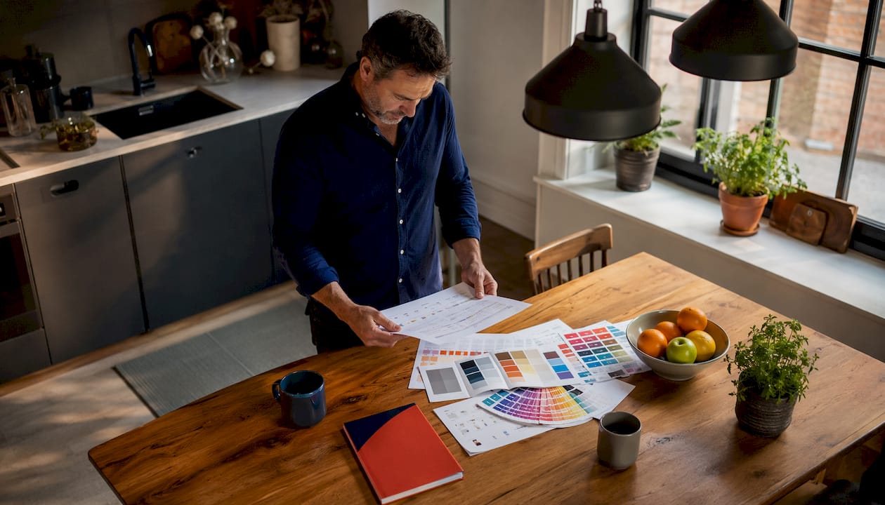 Rebrand without losing customer loyalty: a playbook 2 • MB Brand Communications Hands reviewing brand identity materials