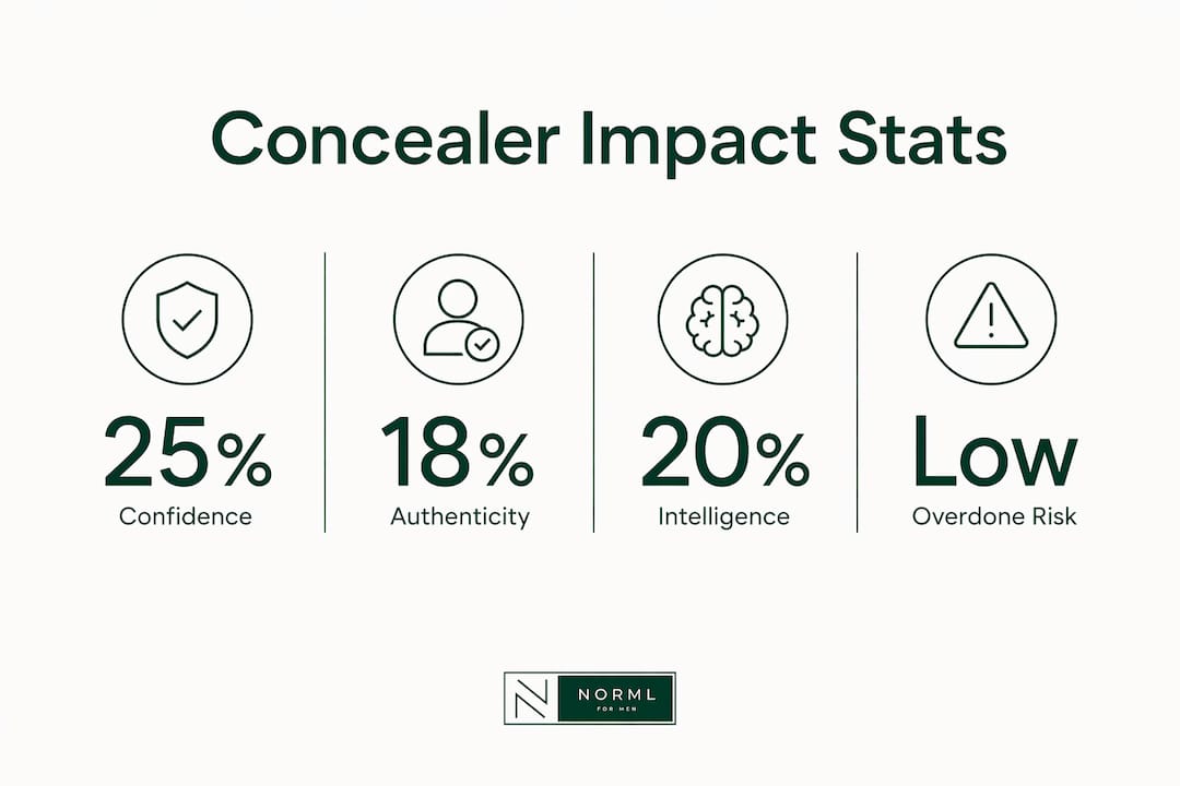 Infographic showing concealer impact statistics