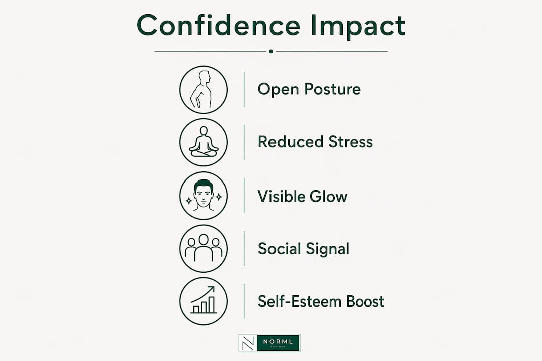Infographic showing effects of confidence on appearance