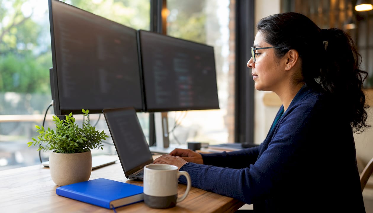 IT specialist optimizing storage site SEO