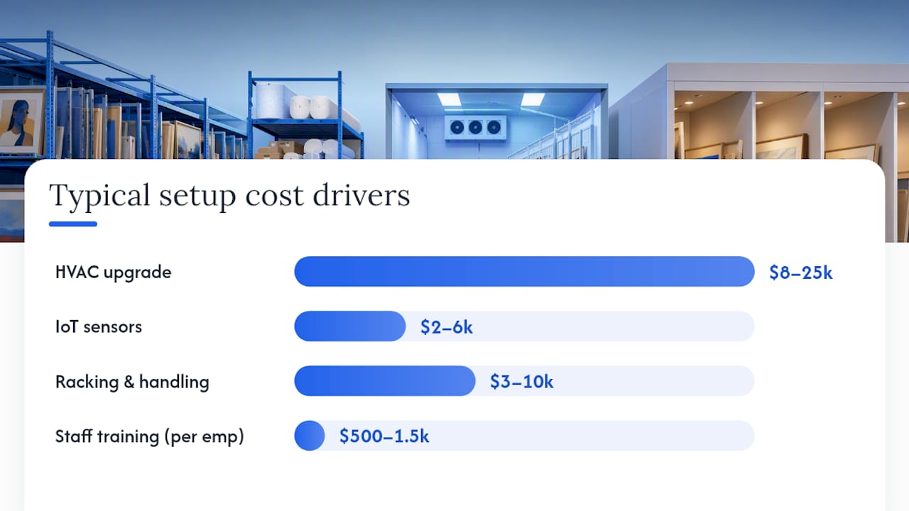 What does it cost to set up, and how do you price art-grade units? — overview diagram