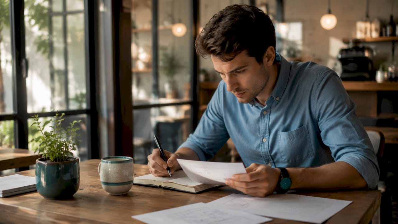 Un entrepreneur se prépare à évaluer le niveau de stress au sein de sa PME.