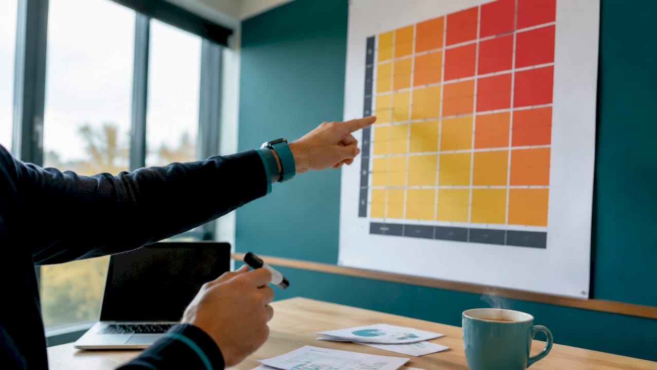 Des mains illustrant le concept de matrice de criticité
