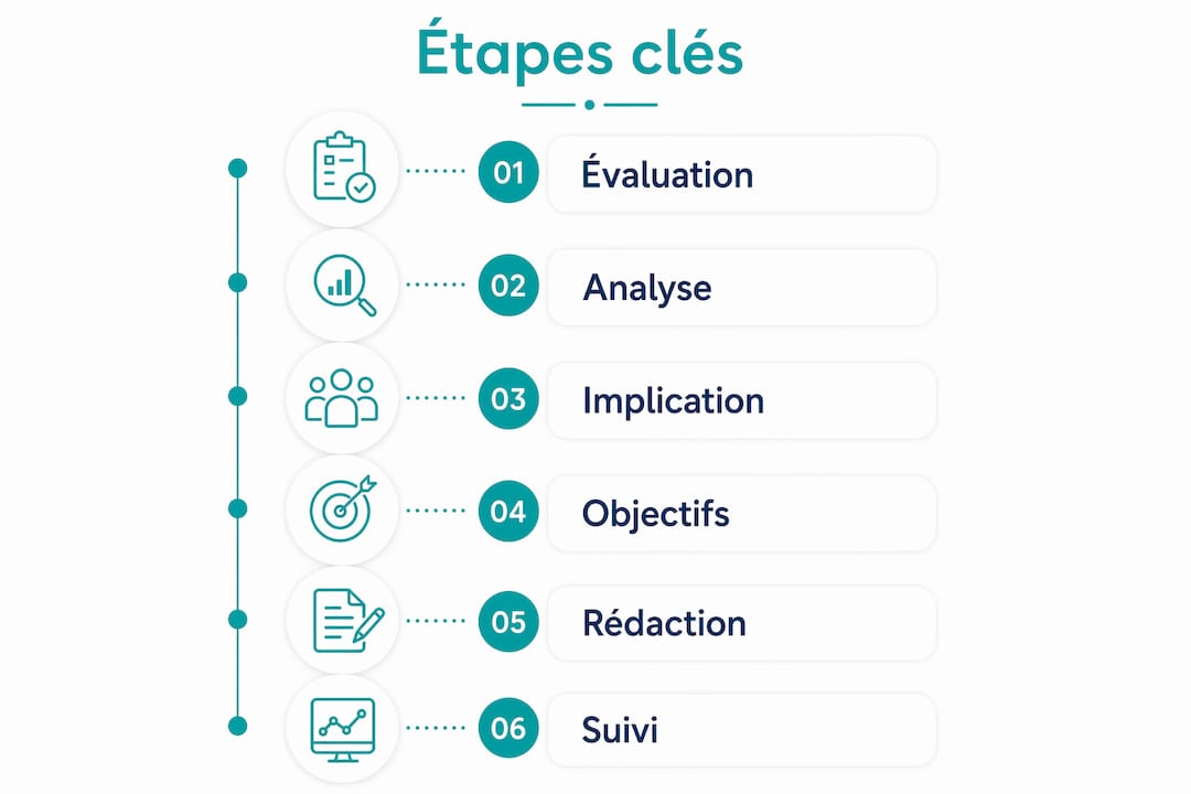 Schéma explicatif des différentes étapes d’une démarche de prévention