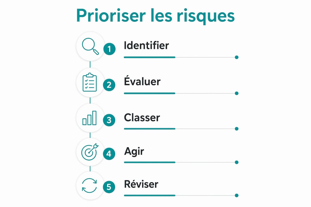 Visuel explicatif sur la gestion et la hiérarchisation des risques