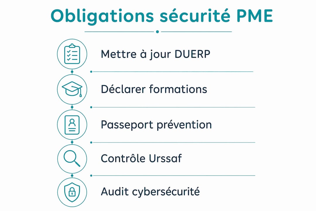 Infographie : les points clés de la sécurité en entreprise pour les PME