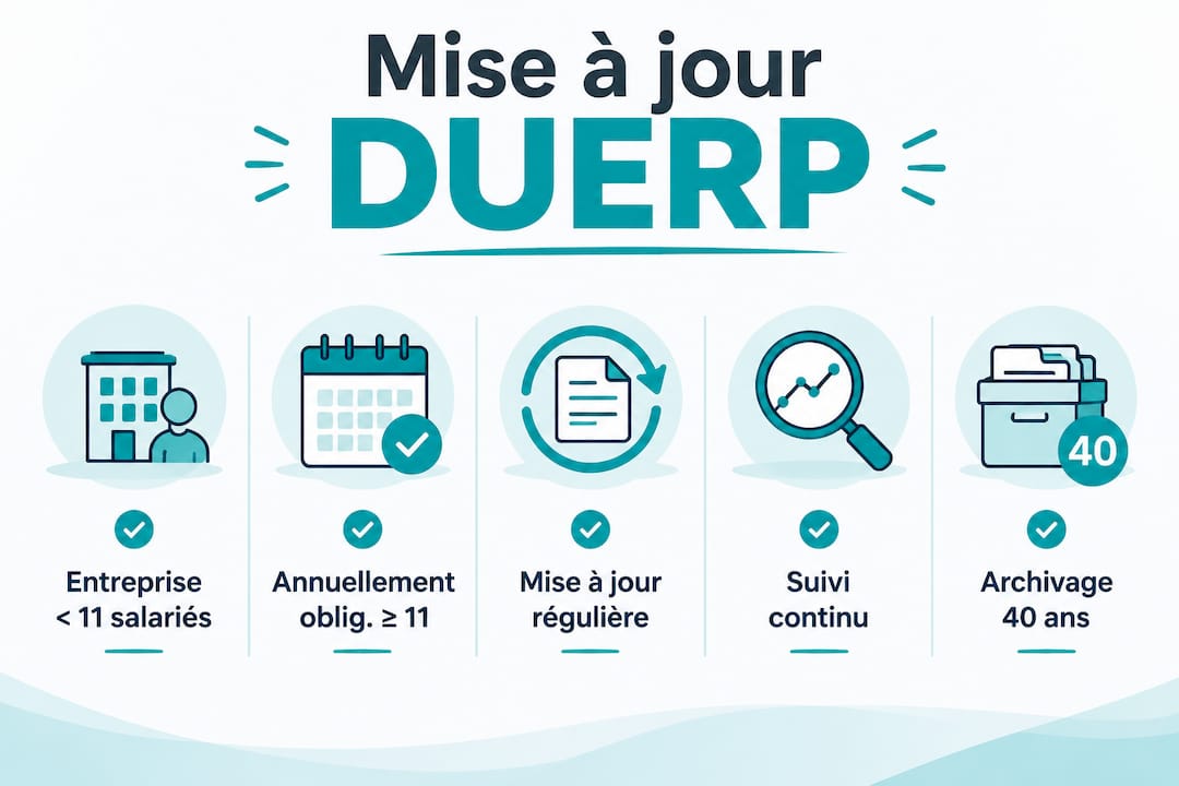 Infographie : à quelle fréquence les PME mettent-elles à jour leur DUERP ?
