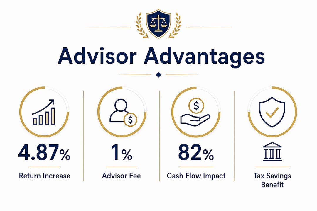 Infographic showing financial advisor benefits
