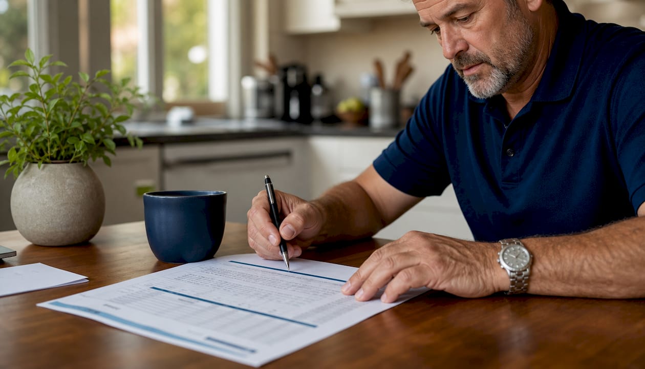 Hands pointing at cash flow financial report