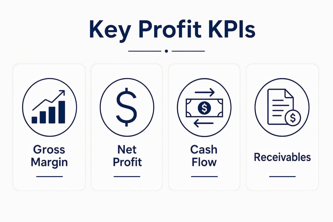 Infographic displaying key financial KPIs for small businesses