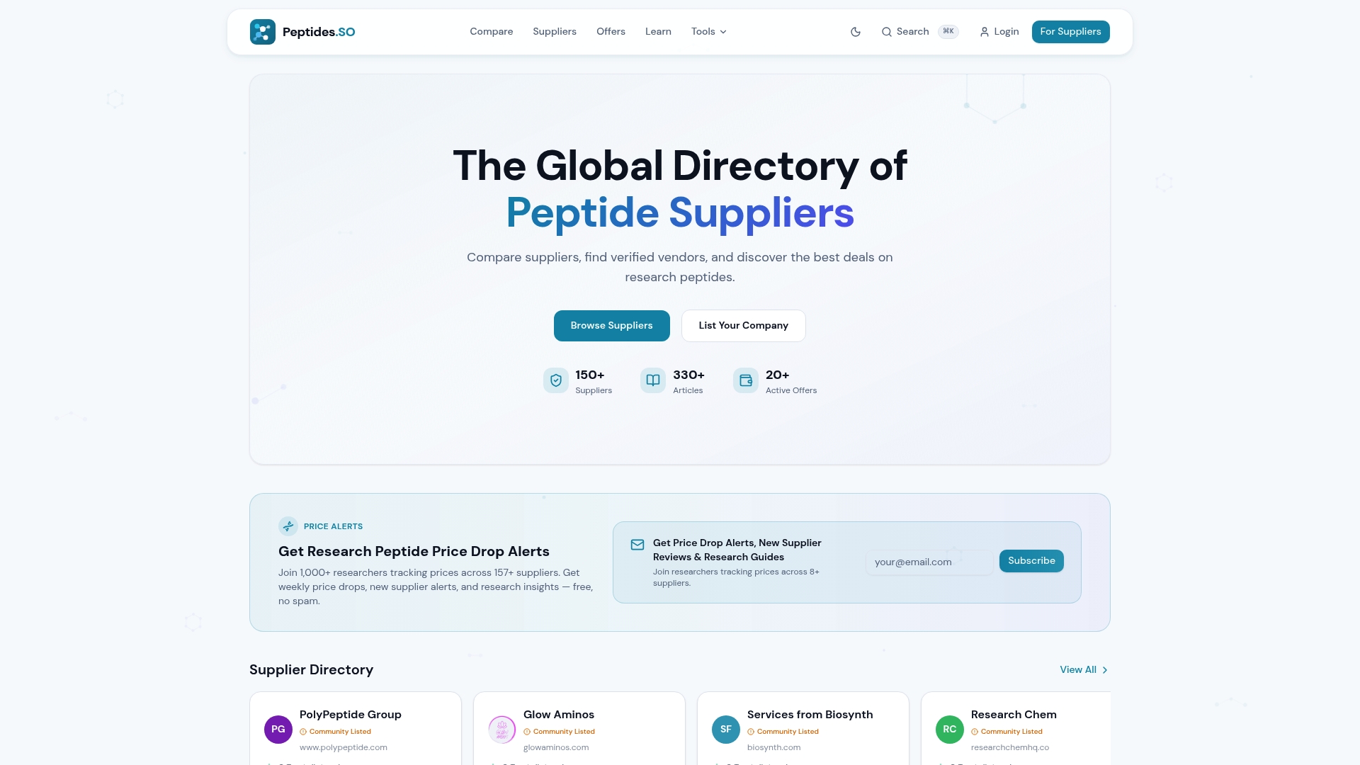 https://peptides.so