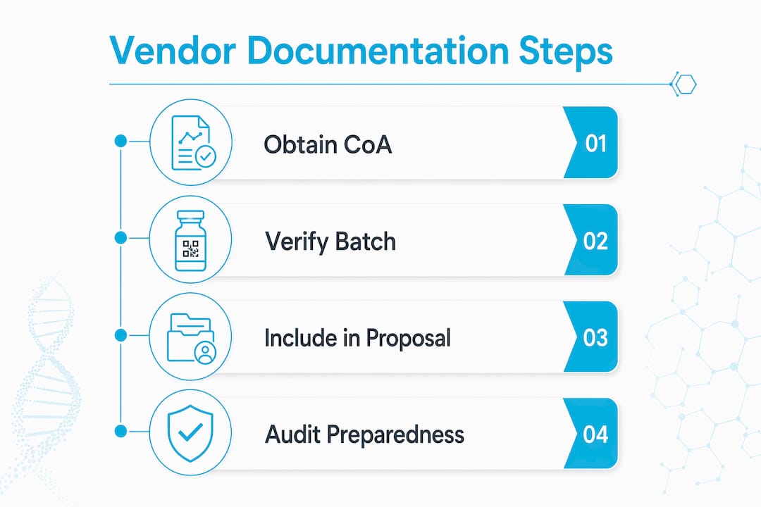 Infographic showing grant documentation steps