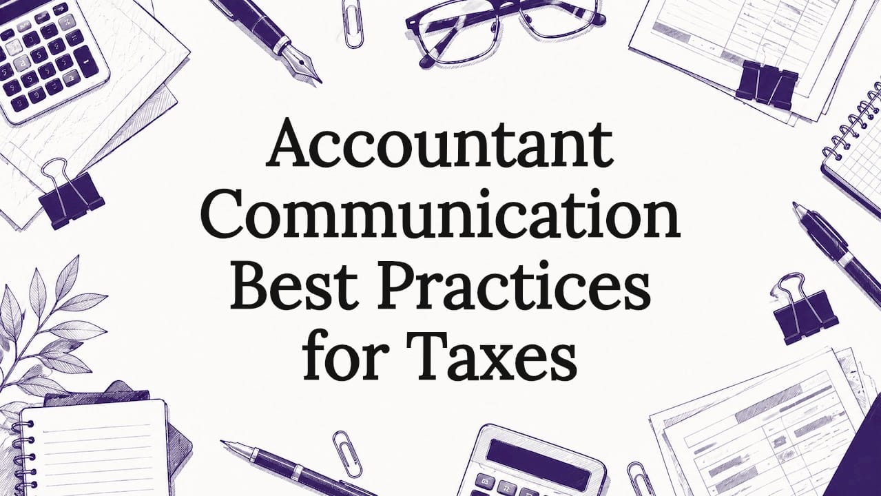 Decorative accountant communication title card