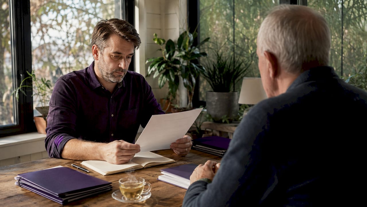 Accountant reviewing written tax engagement letter