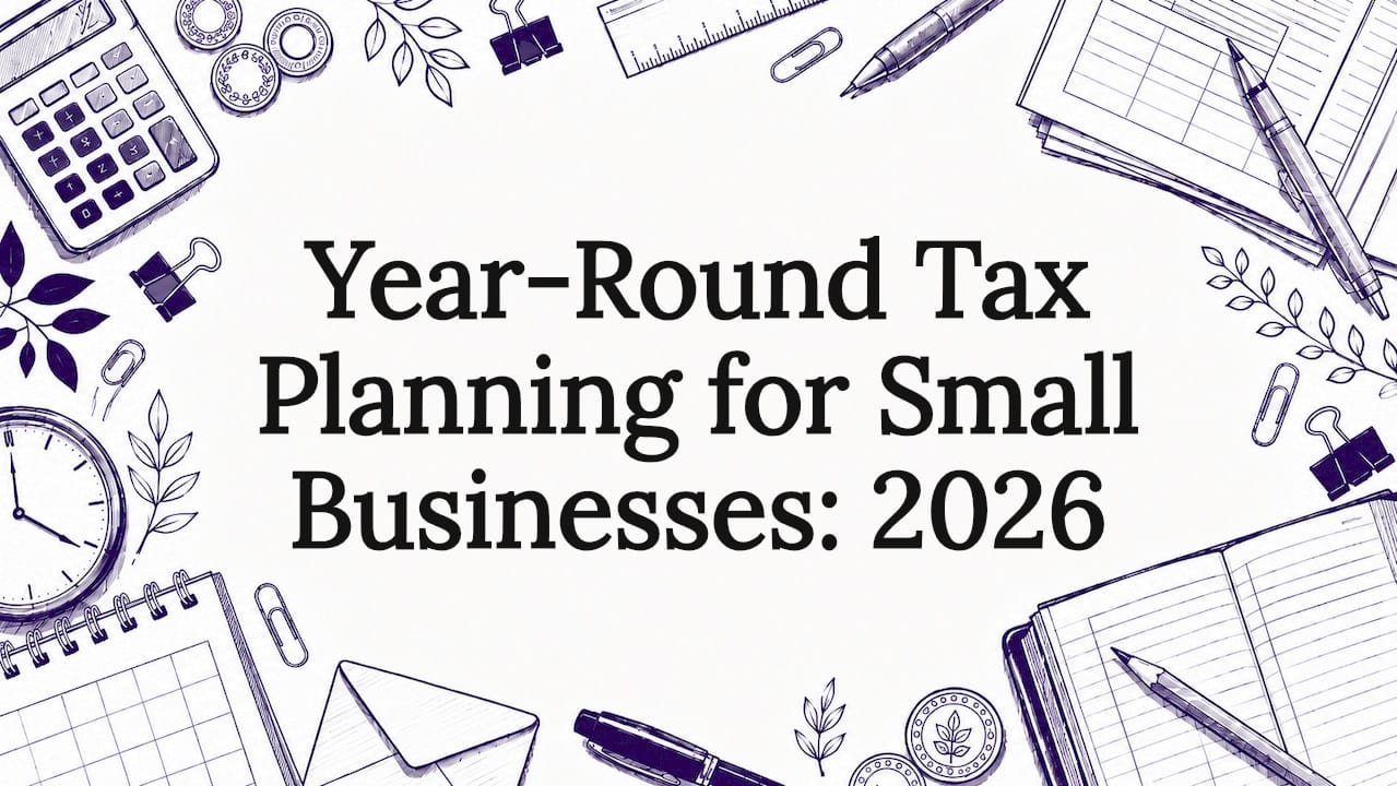 Decorative title card illustration for tax planning